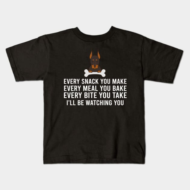 Every Meal You Bake Reflecting the Grace of Doberman Pinschers Kids T-Shirt by Crazy Frog GREEN